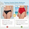 image:imageAmerican Trends High Waisted Bikini Bottoms Ruched Tummy Control Swim Bottom Bathing Suits for WomenRed