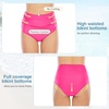 image:imageAmerican Trends High Waisted Bikini Bottoms Ruched Tummy Control Swim Bottom Bathing Suits for WomenRose Pink