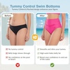 image:imageAmerican Trends High Waisted Bikini Bottoms Ruched Tummy Control Swim Bottom Bathing Suits for WomenRose Pink