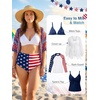 image:imageAmerican Trends High Waisted Bikini Bottoms Ruched Tummy Control Swim Bottom Bathing Suits for WomenUsa