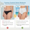 image:imageAmerican Trends High Waisted Bikini Bottoms Ruched Tummy Control Swim Bottom Bathing Suits for WomenWhite