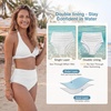 image:imageAmerican Trends High Waisted Bikini Bottoms Ruched Tummy Control Swim Bottom Bathing Suits for WomenWhite