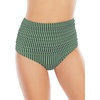 image:imageAmerican Trends High Waisted Bikini Bottoms Ruched Tummy Control Swim Bottom Bathing Suits for WomenWhitegreen Stripes