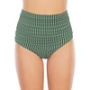 image:imageAmerican Trends High Waisted Bikini Bottoms Ruched Tummy Control Swim Bottom Bathing Suits for WomenWhitegreen Stripes