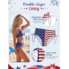 image:imageAmerican Trends High Waisted Bikini Bottoms for Women Tummy Control Swimsuits Bottoms Full Coverage Bathing Suit BottomAmerican Flag