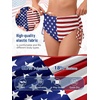 image:imageAmerican Trends High Waisted Bikini Bottoms for Women Tummy Control Swimsuits Bottoms Full Coverage Bathing Suit BottomAmerican Flag