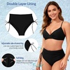 image:imageAmerican Trends High Waisted Bikini Bottoms for Women Tummy Control Swimsuits Bottoms Full Coverage Bathing Suit BottomNavy Blue
