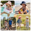image:imageAmerican Trends Waterproof Kids Bucket Hat UPF 50 Packable Swim Travel Safari Hat Boys Girls with Strap 612 YearsNavy Blue