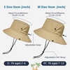 image:imageAmerican Trends Waterproof Kids Bucket Hat UPF 50 Packable Swim Travel Safari Hat Boys Girls with Strap 612 YearsNavy Blue