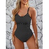 image:imageModest One Piece Swimsuit Women Tummy Control 2026 Long Torso Slimming Bathing Suit Cute Floral Swim SuitsB Polka Dot