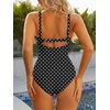 image:imageModest One Piece Swimsuit Women Tummy Control 2026 Long Torso Slimming Bathing Suit Cute Floral Swim SuitsB Polka Dot