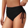 image:imageAmerican Trends High Waisted Bikini Bottoms for Women Tummy Control Swimsuits Bottoms Full Coverage Bathing Suit BottomBlack
