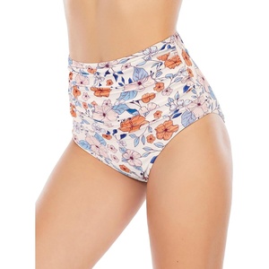 image:imageAmerican Trends High Waisted Bikini Bottoms Ruched Tummy Control Swim Bottom Bathing Suits for WomenMultifloral