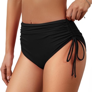 image:imageAmerican Trends High Waisted Bikini Bottoms for Women Tummy Control Swimsuits Bottoms Full Coverage Bathing Suit BottomBlack