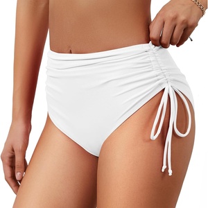 image:imageAmerican Trends High Waisted Bikini Bottoms for Women Tummy Control Swimsuits Bottoms Full Coverage Bathing Suit BottomWhite
