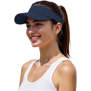 image:imageStructured Brim QuickDry Sun Visor HatLightweight Sun Protection Sports Visor for Running Golf Tennis WomenNavy