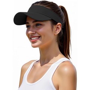 image:imageStructured Brim QuickDry Sun Visor HatLightweight Sun Protection Sports Visor for Running Golf Tennis WomenS Black