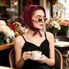 image:imageAmerican Trends 235 Womens Satin Scarf Lightweight Silk Feeling Neck Scarf Square Neckerchief for Daily Wear amp CostumesBurgundy