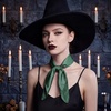 image:imageAmerican Trends 235 Womens Satin Scarf Lightweight Silk Feeling Neck Scarf Square Neckerchief for Daily Wear amp CostumesDark Green
