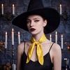 image:imageAmerican Trends 235 Womens Satin Scarf Lightweight Silk Feeling Neck Scarf Square Neckerchief for Daily Wear amp CostumesGold