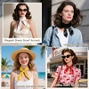 image:imageAmerican Trends 235 Womens Satin Scarf Lightweight Silk Feeling Neck Scarf Square Neckerchief for Daily Wear amp CostumesGold