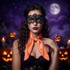 image:imageAmerican Trends 235 Womens Satin Scarf Lightweight Silk Feeling Neck Scarf Square Neckerchief for Daily Wear amp CostumesOrange
