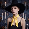 image:imageAmerican Trends 235 Womens Satin Scarf Lightweight Silk Feeling Neck Scarf Square Neckerchief for Daily Wear amp CostumesYellow