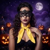 image:imageAmerican Trends 235 Womens Satin Scarf Lightweight Silk Feeling Neck Scarf Square Neckerchief for Daily Wear amp CostumesYellow