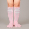 image:imageAmerican Trends Kids Toddler Soccer Socks Youth Baseball Softball Football Socks Knee High Accessories for Girls2 Pack Pink Black White
