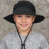 image:imageAmerican Trends Quick Dry Boys Sun Hat  Dual Adjustable UV Protection Breathable Kids Safari Bucket Cap for Beach PoolBlack