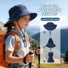 image:imageAmerican Trends Quick Dry Boys Sun Hat  Dual Adjustable UV Protection Breathable Kids Safari Bucket Cap for Beach PoolNavy Blue