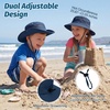 image:imageAmerican Trends Quick Dry Boys Sun Hat  Dual Adjustable UV Protection Breathable Kids Safari Bucket Cap for Beach PoolNavy Blue