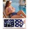 image:imageAmerican Trends Womens Plus Size Bikini Set  Tummy Control High Waisted 2 Piece Swimsuits Bathing SuitsAmerican Flag