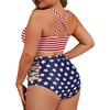 image:imageAmerican Trends Womens Plus Size Bikini Set  Tummy Control High Waisted 2 Piece Swimsuits Bathing SuitsAmerican Flag