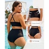 image:imageAmerican Trends Womens Plus Size Bikini Set  Tummy Control High Waisted 2 Piece Swimsuits Bathing SuitsBlack
