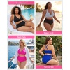 image:imageAmerican Trends Womens Plus Size Bikini Set  Tummy Control High Waisted 2 Piece Swimsuits Bathing SuitsNeon Yellow