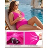 image:imageAmerican Trends Womens Plus Size Bikini Set  Tummy Control High Waisted 2 Piece Swimsuits Bathing SuitsRed