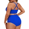 image:imageAmerican Trends Womens Plus Size Bikini Set  Tummy Control High Waisted 2 Piece Swimsuits Bathing SuitsRoyal Blue