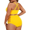 image:imageAmerican Trends Womens Plus Size Bikini Set  Tummy Control High Waisted 2 Piece Swimsuits Bathing SuitsYellow
