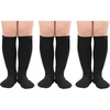 image:imageAmerican Trends Kids Toddler Soccer Socks Youth Baseball Softball Football Socks Knee High Accessories for Girls3 Pack Black