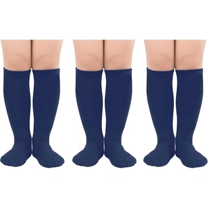 image:imageAmerican Trends Kids Toddler Soccer Socks Youth Baseball Softball Football Socks Knee High Accessories for Girls3 Pack Navy Blue