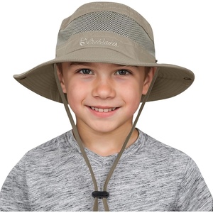 image:imageAmerican Trends Quick Dry Boys Sun Hat  Dual Adjustable UV Protection Breathable Kids Safari Bucket Cap for Beach PoolDeep Khaki