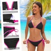 image:imageAmerican Trends Women String Triangle Bikini Set Swimsuit Two Piece Bathing Suit Cheeky Swim Suit SwimwearBlack Pink