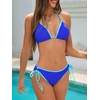 image:imageAmerican Trends Women String Triangle Bikini Set Swimsuit Two Piece Bathing Suit Cheeky Swim Suit SwimwearBlue Color Block