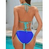 image:imageAmerican Trends Women String Triangle Bikini Set Swimsuit Two Piece Bathing Suit Cheeky Swim Suit SwimwearBlue Color Block