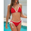 image:imageAmerican Trends Women String Triangle Bikini Set Swimsuit Two Piece Bathing Suit Cheeky Swim Suit SwimwearRed White