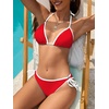 image:imageAmerican Trends Women String Triangle Bikini Set Swimsuit Two Piece Bathing Suit Cheeky Swim Suit SwimwearRed White