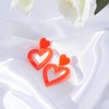 image:imageHeart Earrings Y2K Love Heart Big Hoop Cute Fun Dangle EarringsNeon Green