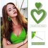image:imageHeart Earrings Y2K Love Heart Big Hoop Cute Fun Dangle EarringsNeon Green