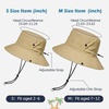image:imageAmerican Trends Waterproof Kids Bucket Hat UPF 50 Packable Swim Travel Safari Hat Boys Girls with Strap 612 YearsLight Grey